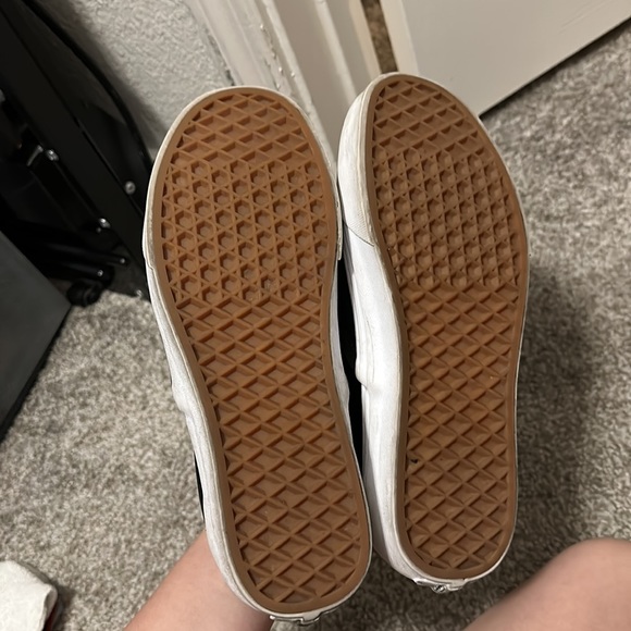 Black Leather Vans size 7.5 - Picture 4 of 4